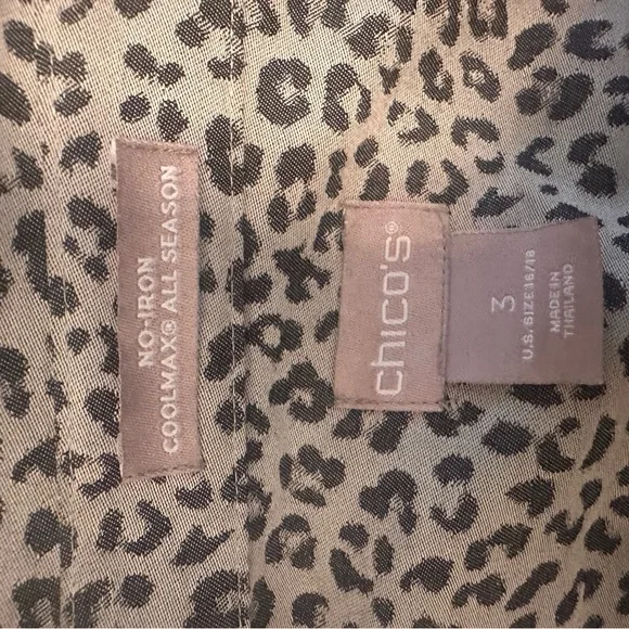 Chico's Animal Print Blouse - Picture 2 of 2